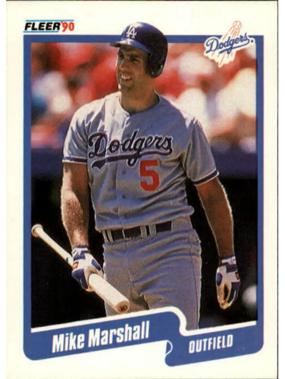 1990 Mike A. Marshall Fleer Baseball Card #401